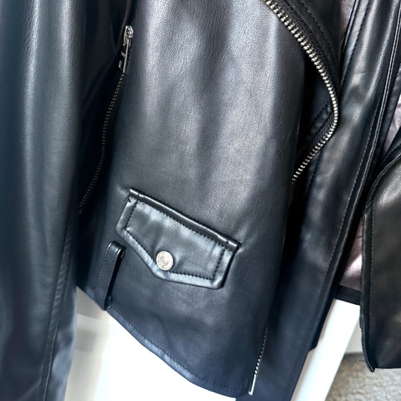 Juicy Couture Women's Black Faux Leather Jacket - Picture 4 of 7